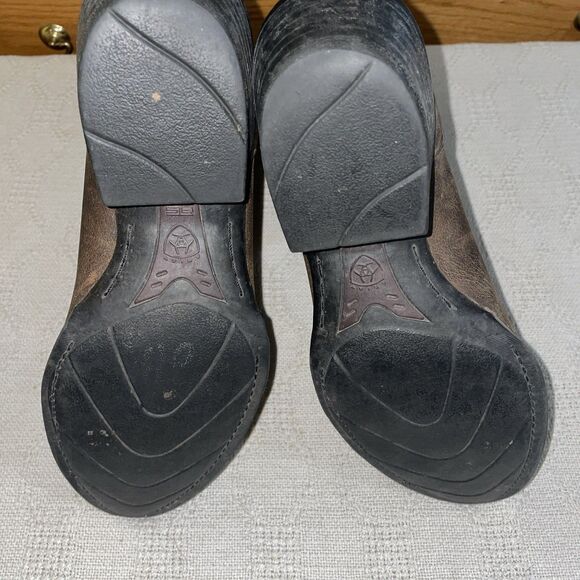 Ariat Men’s Western Boots Size 10 D Brown Leather Cowboy Rodeo Outdoors - Picture 6 of 12